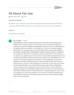 All About Fair Use