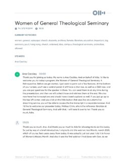 Women of General Theological Seminary