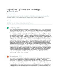 Digitization Opportunities Backstage Library Works Transcript