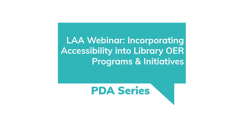 PDA Series Incorporating Accessibility
