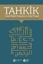 Tahkik Journal of Critical Editions of Islamic Manuscripts